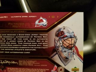 Patrick Roy Ultimate Game Jersey 2/5 2