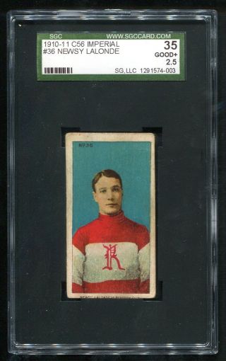1910 C56 Newsy Lalonde 36 Rc Rookie Card Sgc 35 2.  5 Good,