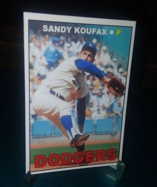 Los Angeles Dodgers Sandy Koufax Custom Card 1967 Style Blank Back