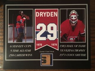 Ken Dryden Montreal Canadiens Game Stick 8 X 10