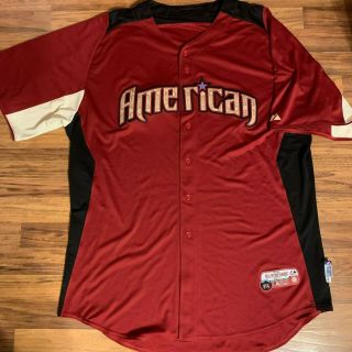 Mlb Majestic American Team Baseball All - Star Game 2011 Jersey Camo Size 54 Sewn