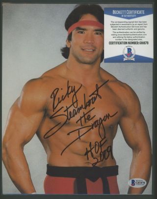 Ricky Steamboat Signed 8x10 Photo Auto Autograph Beckett Bas