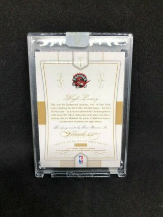 2014 - 15 Panini Flawless Ruby Kyle Lowry 7/15 Jersey Numbered Ebay 1/1 2