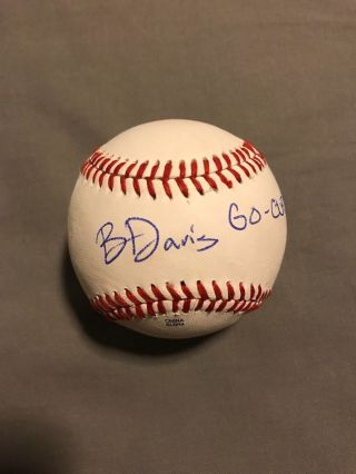 Brennen Davis Signed Autographed Game Milb Baseball Chicago Cubs Auto 1