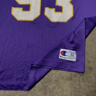 Vintage Minnesota Vikings John Randle Champion Jersey Size 52 2