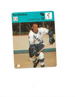 Nhl Hockey 1977 Sportscaster " Gordie Howe " 5 X 7 Perfect Both Sides