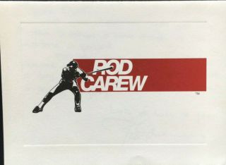 Rod Carew Hand Written Letter And Autograph On Rod Carew Stationary