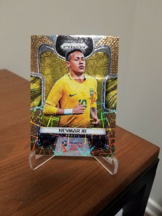 2018 Panini Prizm World Cup Soccer Neymar Jr Gold Lazer Refractor 12/15