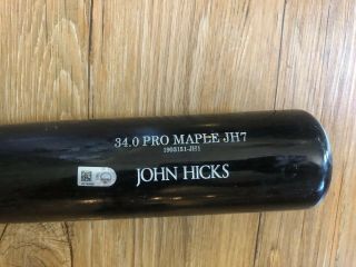 John Hicks 2019 Game Cracked Detroit Tigers Bat V York Mets Old Hickory