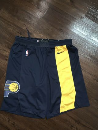 Nike Authentic Game Worn Indiana Pacers Shorts 44,  2 Length