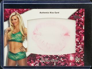 2016 Topps Authentic Kiss Card Wwe Charlotte 57/99