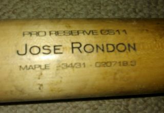 Jose Rondon Chicago White Sox Game Cracked Baseball Bat