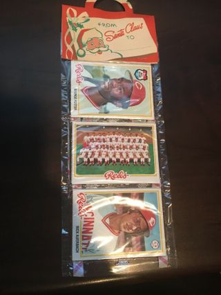 1978 Topps Baseball Holiday Rack Pack All Reds & George Foster Front