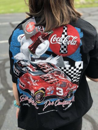 Dale Earnhardt Sr & Jr Nascar Coca - Cola Shirt Mens Xl