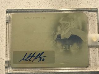 2018 - 19 Leaf Ultimate Yellow Printing Plate Relics Auto Martin Brodeur True 1/1