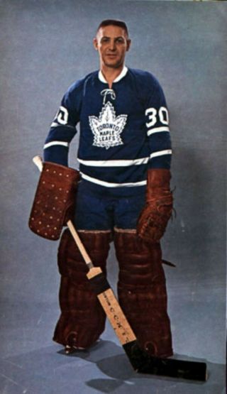Terry Sawchuk Goalie Toronto Maple Leaf Photo 7x10