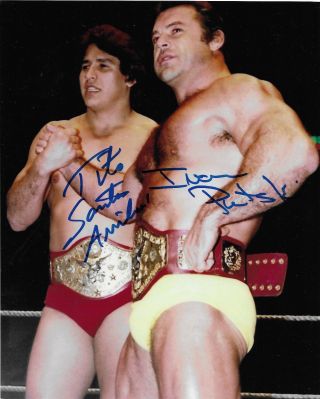 Tito Santana & Ivan Putski Wwe Wwf Signed Autograph 8x10 Photo Wrestling Ink