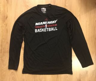 Willie Reed Miami Heat 2016 Adidas Pre Game Warm Up Black Shirt
