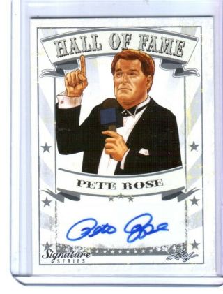 Pete Rose Mlb 2016 Leaf Wrestling Signature Series Hall Of Fame Autograph Card D