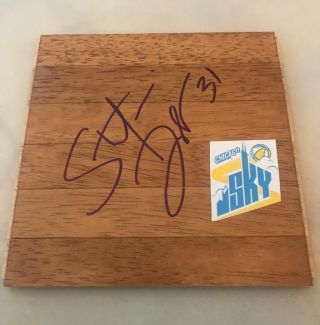 Stefanie Dolson Signed Chicago Sky Logo Floorboard Floor Autographed Wnba
