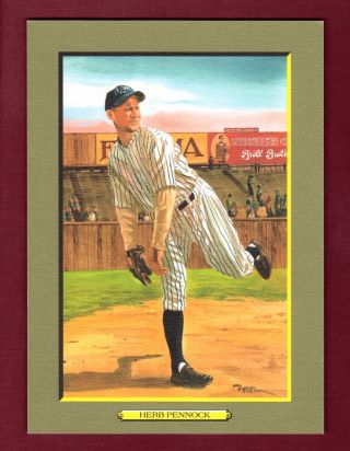 Herb Pennock,  Yankees Perez - Steele Turkey Red/t3 - Style Cabinet Card (1/5000)