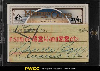 2009 Sp Legendary Cuts Mystery Lucile Ball Auto /92 Lc - Mc (pwcc)