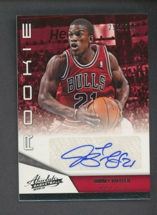 2012 - 13 Absolute Jimmy Butler Rc Rookie Auto 251/299 Chicago Bulls