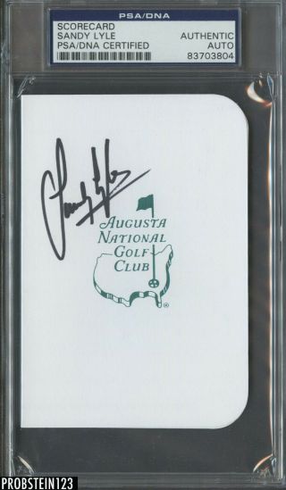 Sandy Lyle Signed Golf Scorecard Auto Autograph Psa/dna Authentic