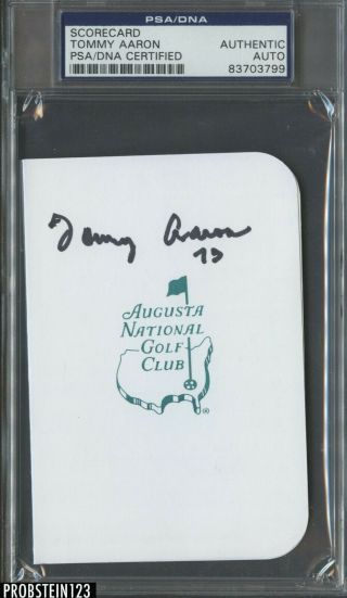 Tommy Aaron Signed Golf Scorecard Auto Autograph Psa/dna Authentic