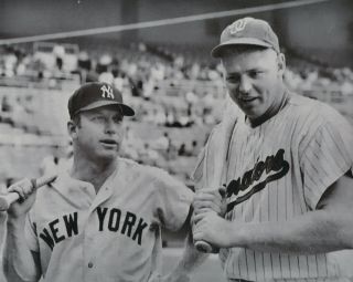 Mickey Mantle Yankees And Frank Howard Senators 8x10 Photo 1968 All Star Game