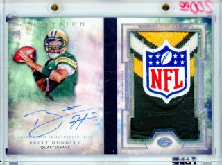 Brett Hundley 2015 Topps Inception Nfl Shield Rookie Patch Auto Booklet 1/1 Rc
