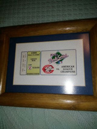1990 World Series Ticket Stub Game - REDS vs.  American League Champions 2