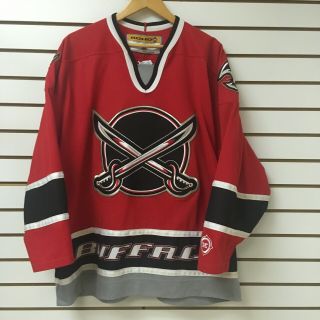 Vintage Buffalo Sabres Hockey Jersey Size Xl Alternate Red Koho