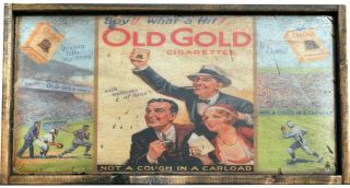 Antique Style Old Gold Tobacco Baseball Wood Printed Sign Awesome 12x24