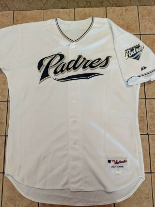 San Diego Padres Team Issue Blank Jersey White Majestic Sz 50
