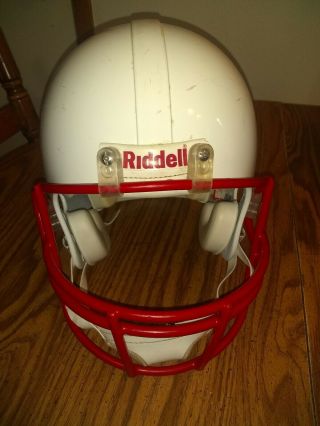 Riddell Vsr4 Lg Full - Size Authentic Helmet Schutt Chin Strap White