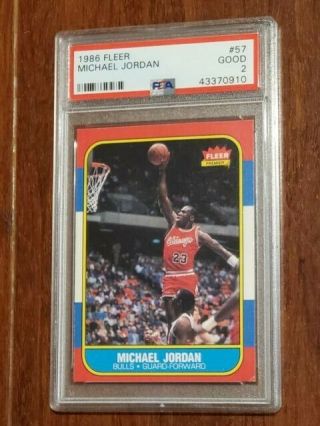 1986 Fleer Michael Jordan Rookie Card 57 Psa Good 2