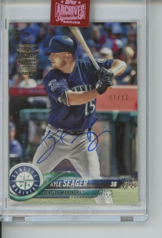 2019 Topps Archives Signatures Kyle Seager Auto 1/17 Mariners Signed