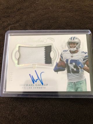 Michael Gallup 2018 Panini Flawless Rookie Autograph 2 Color Patch Auto Sp 10/20