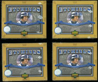 2004 Upper Deck MLB Etchings Hobby Case,  8ct Boxes,  BAT PATCH 1/1? (PWCC) 2