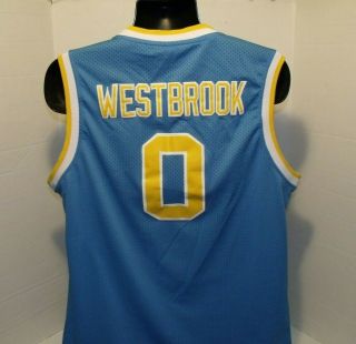 Russell Westbrook 0 Ucla Bruins College Basketball Jersey Blue Stitched Sz Xl