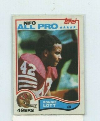 Ronnie Lott 1982 Topps Football Rookie Card Rc 486 San Francisco 49ers