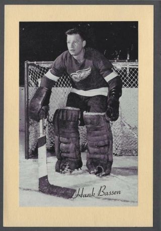 1944 - 63 Beehive Group Ii Detroit Red Wings Hockey Photos 153 Hank Bassen