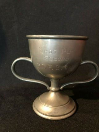 1911 Harvard Athletic Association Consolation Games 4 inch Trophy - Shot Put 2