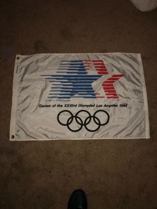 Wow Look Awesome 1984 La Olympic Games Banner Flag,  3 Ft X 5 Ft