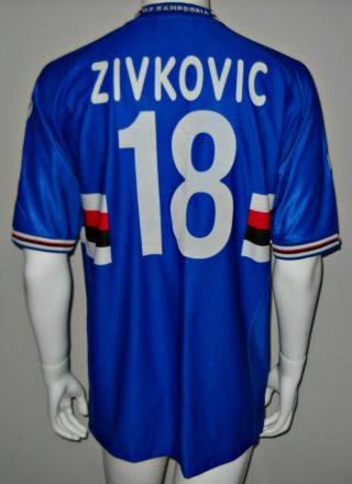 Zivkovic Sampdoria Asics Jersey Shirt Maglia 2001/02 Match Worn Italy Serbia