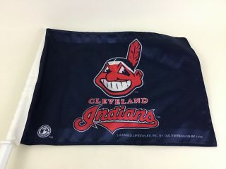 Cleveland Indians Car Window Team Flag Chief Wahoo Baseball Mlb 1999 Souvenir