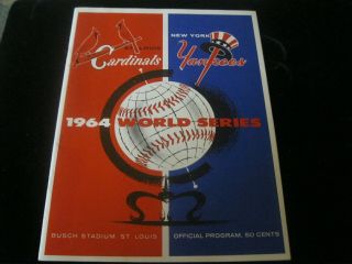 St.  Louis Cardinals Vs York Yankees 1964 World Series Official Program
