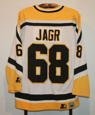 Starter Jaromir Jagr Pittsburgh Penguins Hockey Jersey Adult Large