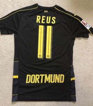Black Marco Reus 2016/17 Dortmund Away Jersey Puma Adult Small